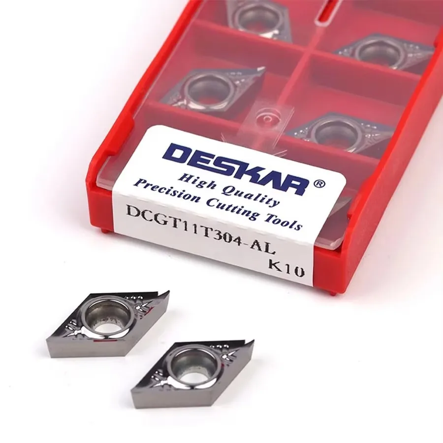 DESKAR DCGT070202/070204/11T302/11T304/11T308-AL K10 Numerical Control Lathe Turning Insert Cutting Cutters Processing Aluminum