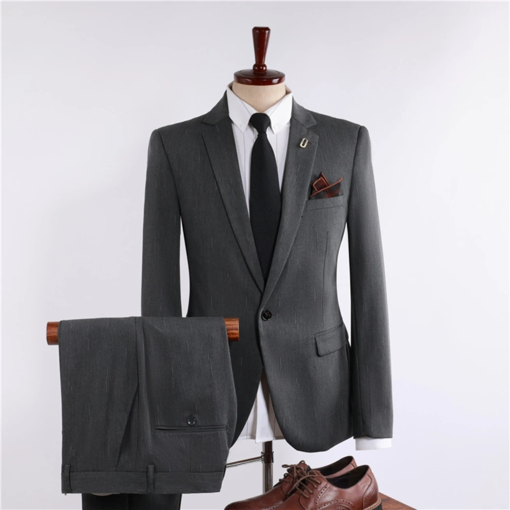 Intricate Meteor Stripes Men's Suit Set, Glamorous 2-pieces Tuxedo, Hot Sale, One Button, Modern Dancing Outfit, Groom Wear