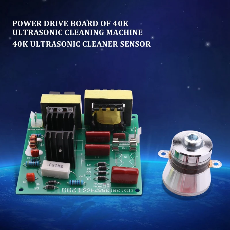 Ac 110v 100w 40k Ultrasonic Cleaner Power Driver Board+1pcs 60w 40k Transducer For Ultrasonic Cleaning Machines