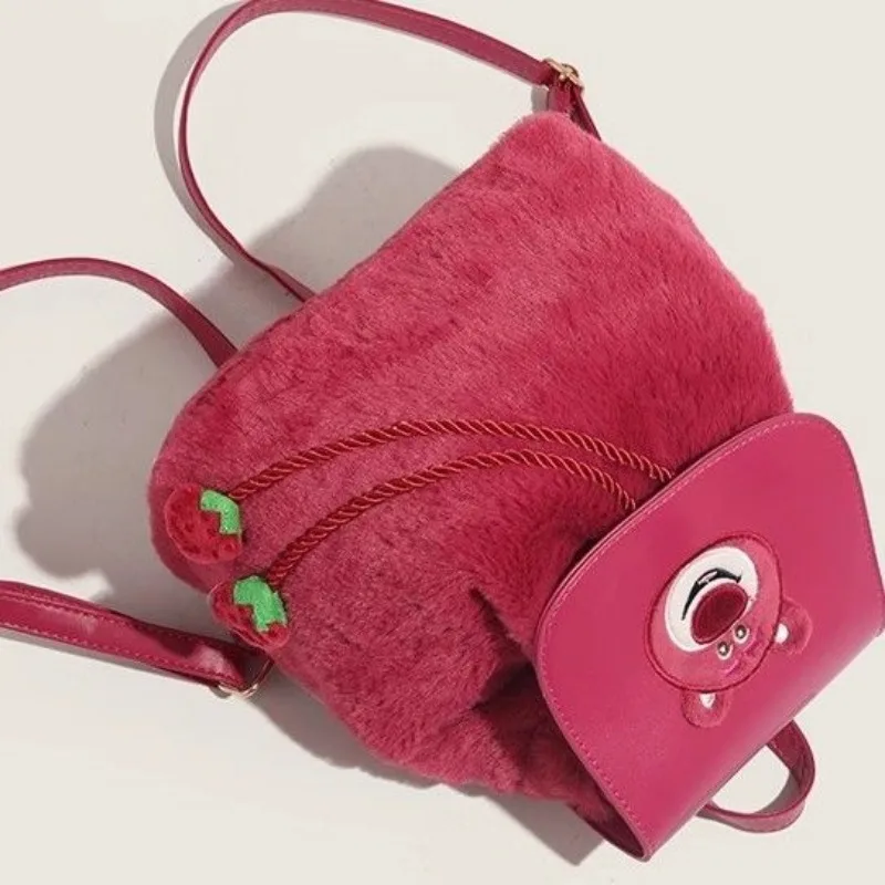 Disney Lotso exquisite süße Kawaii Plüsch Rucksack Geschenk kreative einfache süße Anime Charakter Cartoon Mode Rucksack Großhandel