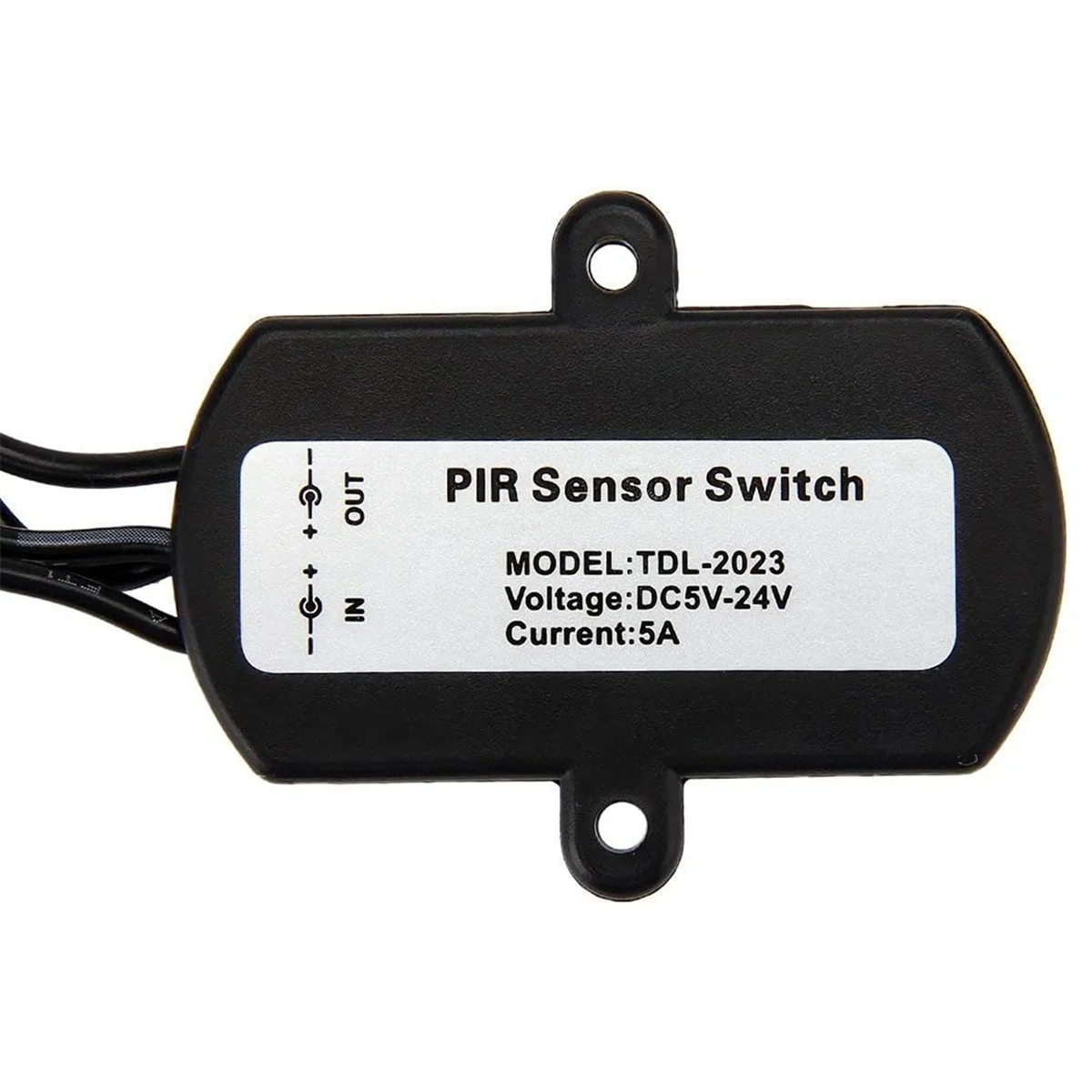 A83Z DC 5V-24V 5A PIR Motion Activated Sensor Switch with DC Coupler Cable for LED Strip Light