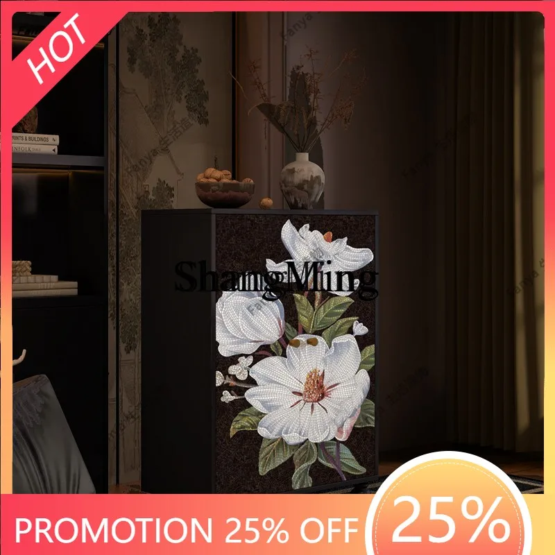 

CL solid wood custom cabinet household dining side entry porch cabinet living room decoration