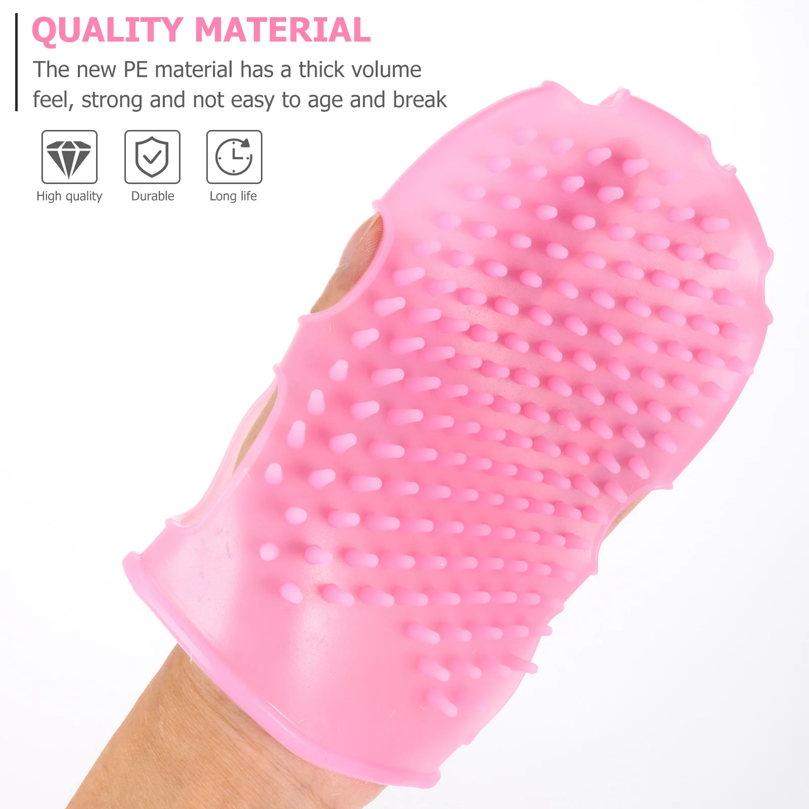 

2Pcs Silicone Massaging Brushes Pink White Premium Durable Practical Ergonomic Design Easy Carry Store No Harm Skin