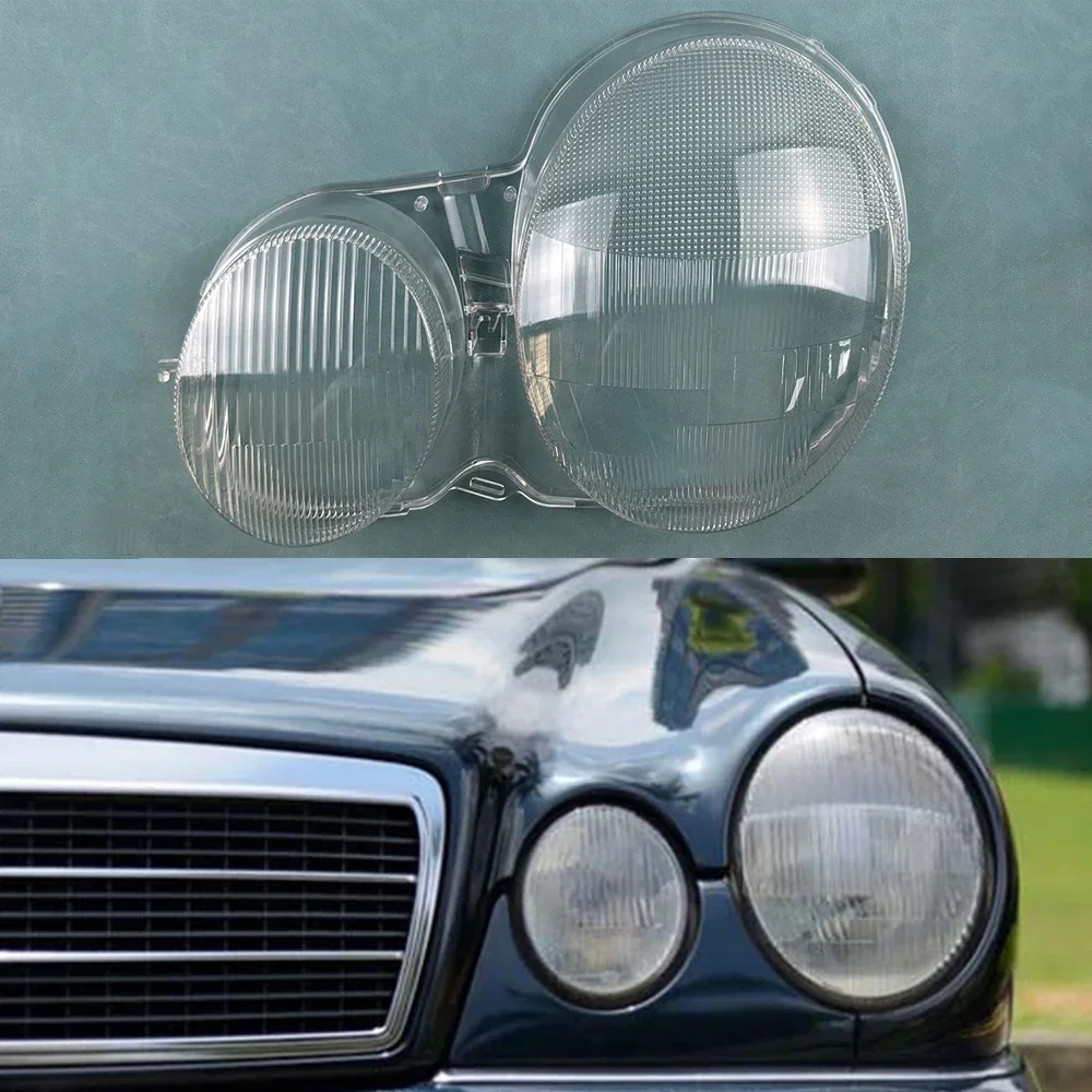 

For Mercedes-Benz W210 E200 E220 E230 E350 Headlamp Cover Lens Transparent Lampshade Headlight Shell Plexiglass 1995~2000