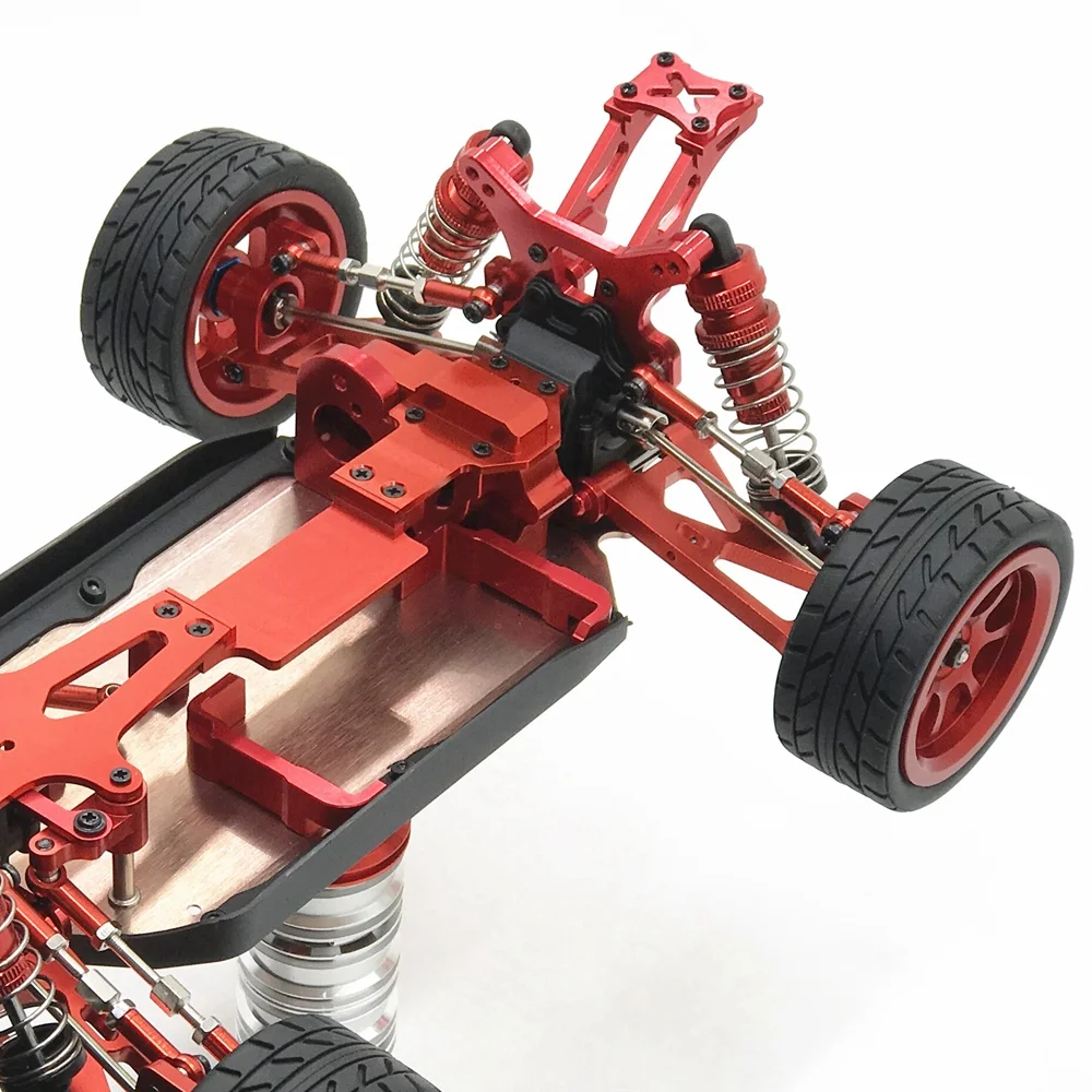 Soporte de montaje de motor de coche BAAA-RC con engranaje de motor para Wltoys 144001 124019 124018   Accesorios de actualización de piezas de repuesto RC, titanio