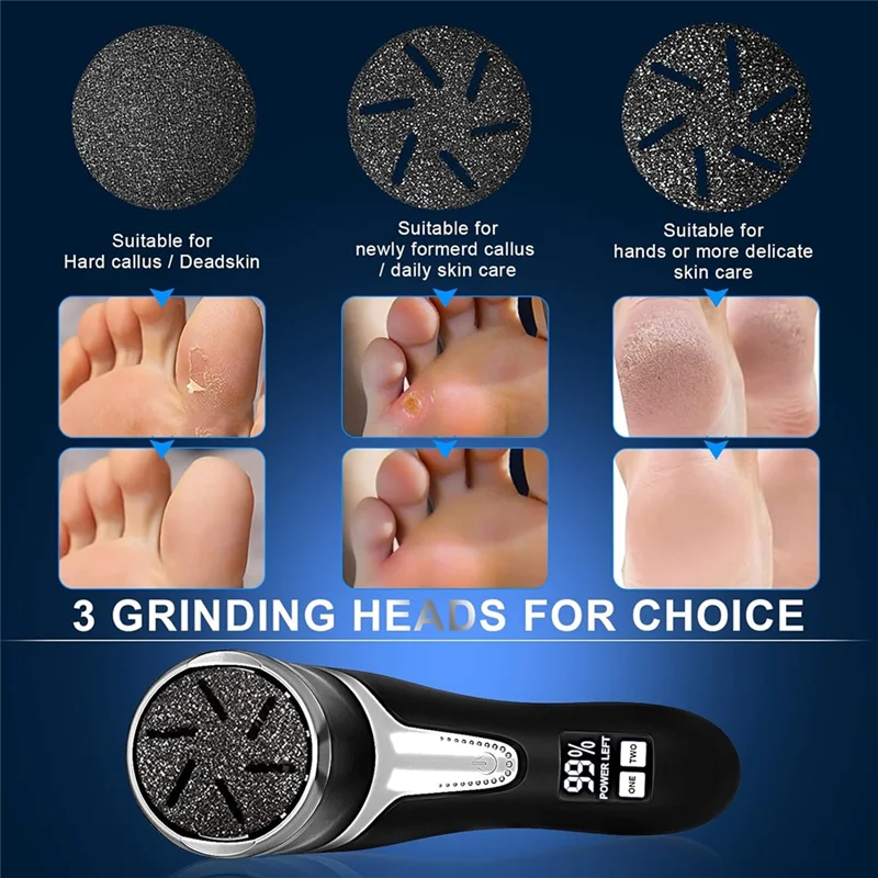 Electric Callus Remover For Feet Portable Pedicure Kit Rechargeable Waterproof Foot File Foot Care Deadskin Removera83x