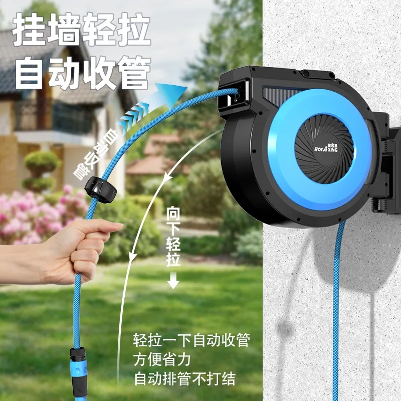 أسطوانة خرطوم طبل الماء 2025 - خرطوم غسيل السيارات المنزلي - خرطوم البستنة - خرطوم حديقة تلسكوبي وقابل للسحب تلقائيًا