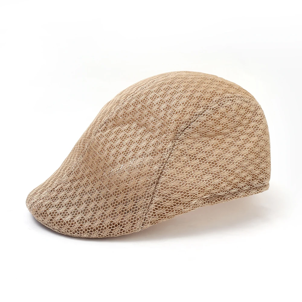 Summer Men Women Mesh Beret Fashion Casual Berets Breathable Cap Unisex Casual Adjustablr Flat Caps Peaked Hats Sun Hat