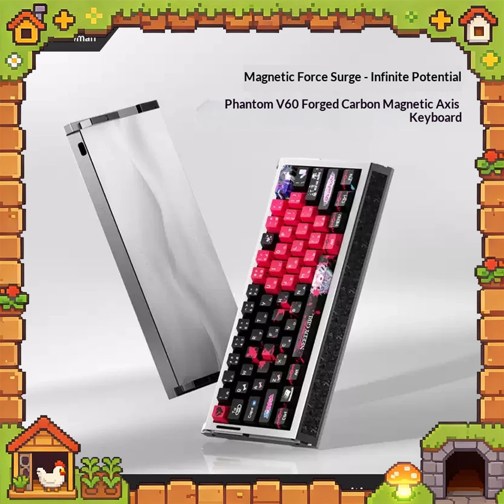 Newmine V60 Magnetic Keyboard 8KHZ RT accuracy is 0.001 mm Hull structure Keyboard 0.25ms end-to-end latency Pc Gifts