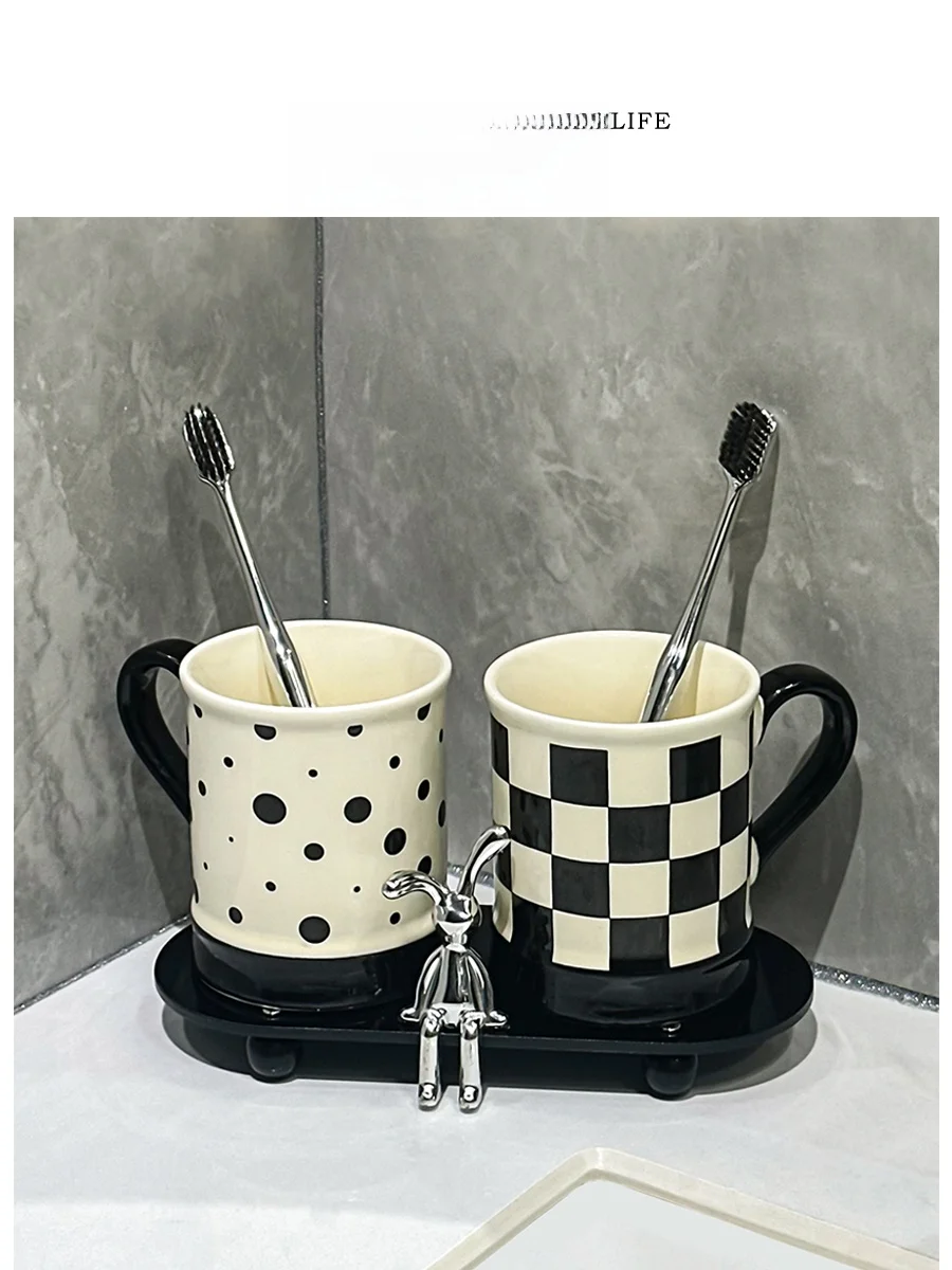 

Tlife Cerc Держатель для зубных щеток в скандинавском стиле, аксессуары для ванной комнаты, стакан для ухода за зубами, эстетичный домашний инструмент для личной гигиены