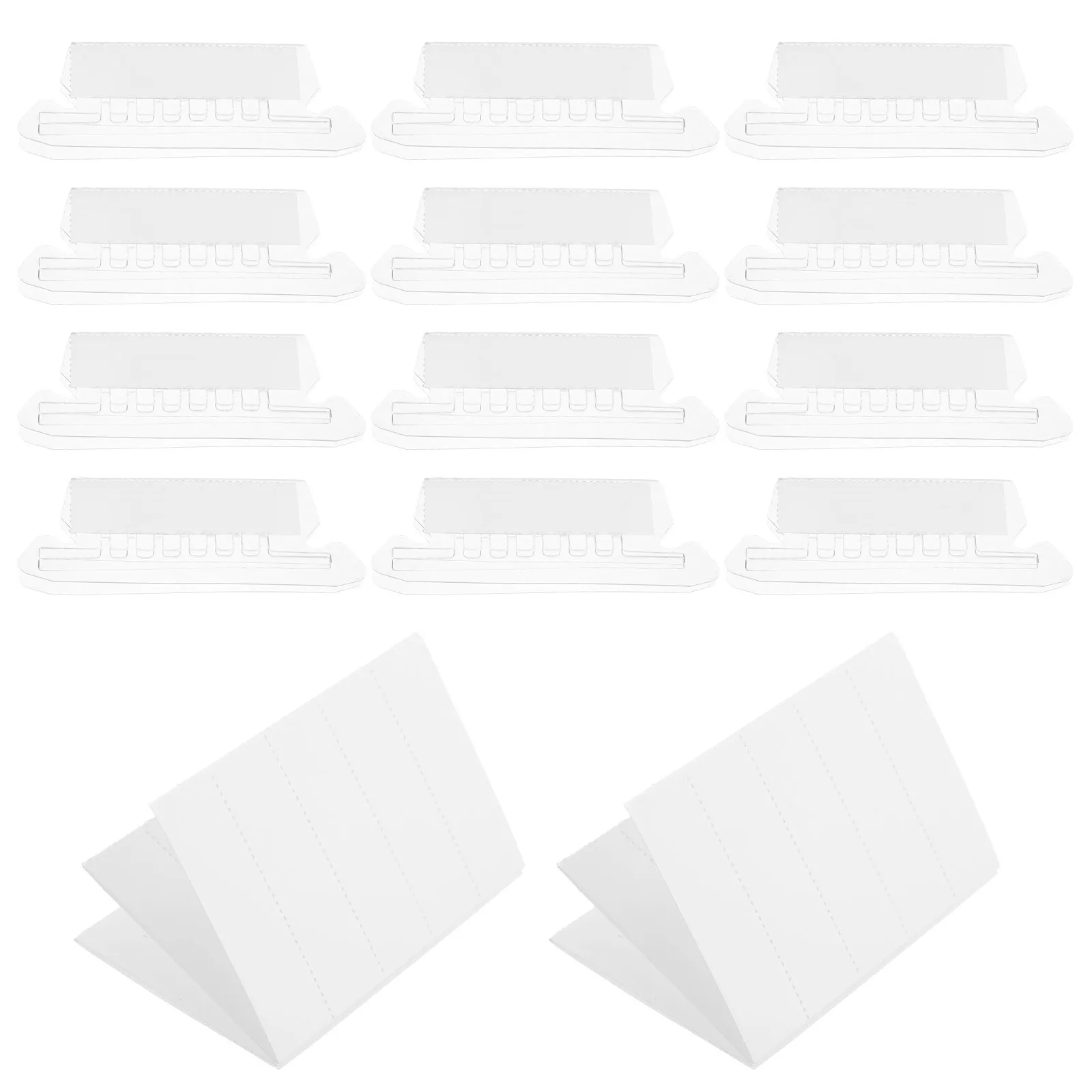 

50Pcs Transparent Plastic File Folder Tabs Insertable Hanging Tabs for Office Home Document Filing and Organization