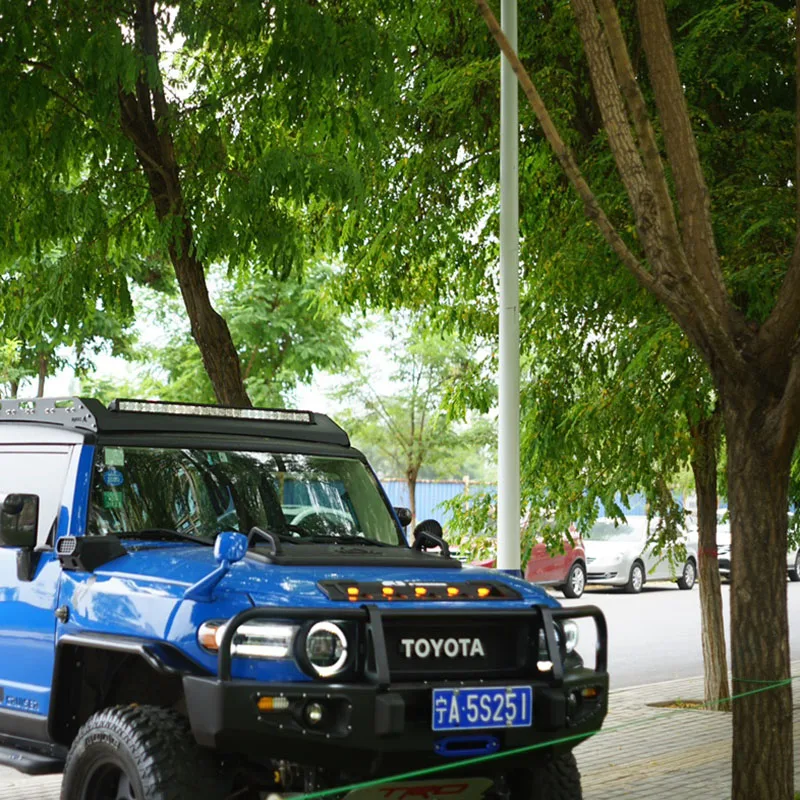 For Toyota Fj Cruiser Front Hood Grille Cover FJ Cruiser Hood with Lights Decorative Plate FJ Hood Decorative Accessories Tuning
