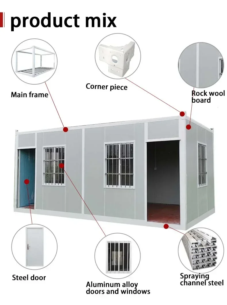 20FT Australia 2 Bedroom Luxury Predfabricated Container House Homes 40ft Expandable Prefabricated Houses