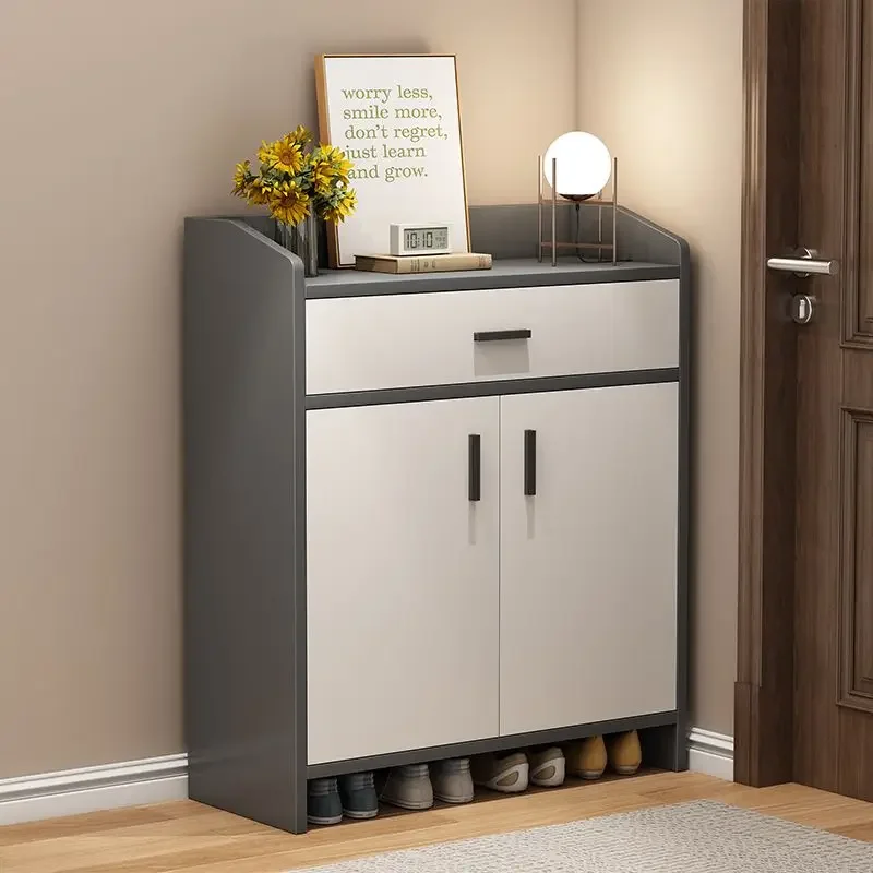 Shoe cabinet household cabinet door cabinet integrated large capacity storage artifact space saving simple entry shoe