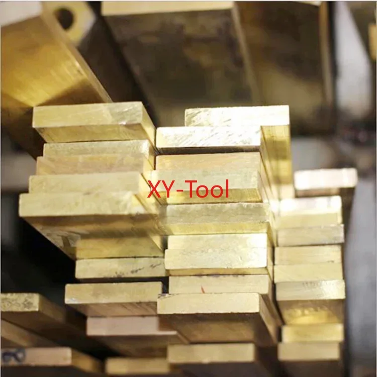 L/500mm H59 Brass Flat Bar Plate Rod Strip Thick 2mm 3mm 4mm 5mm 6mm 7mm 8mm 10mm 12mm 15mm 20mm Rectangular Solid Metal Sheet