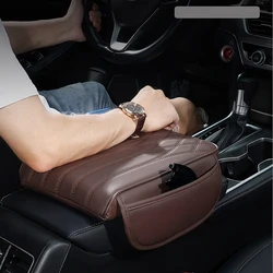 Storage Style Car Armrest Box Height Pad Universal Leather Memory Foam Height Pad Auto Center Armrest Protective Cushion Support