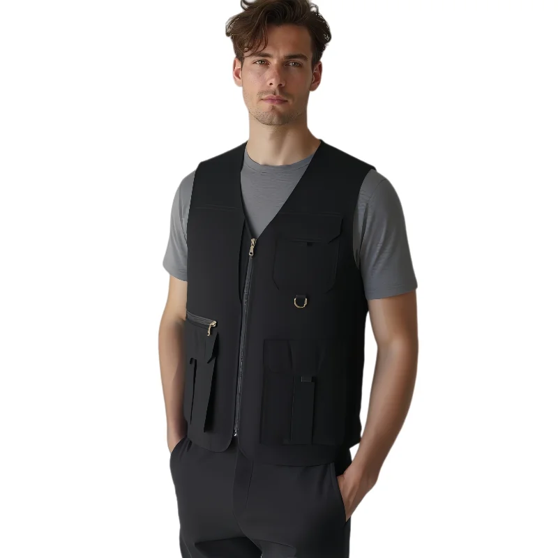 

Summer Lightweight Breathable Men's Work Vests 8XL Outdoor Leisure Safari Fishing Travel Hiking Waistcoats for Comfortable Wear