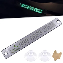 1PC Suckers Phone Number Card Car Styling Telephone Number Card Night Luminous Temporary Car Parking Card