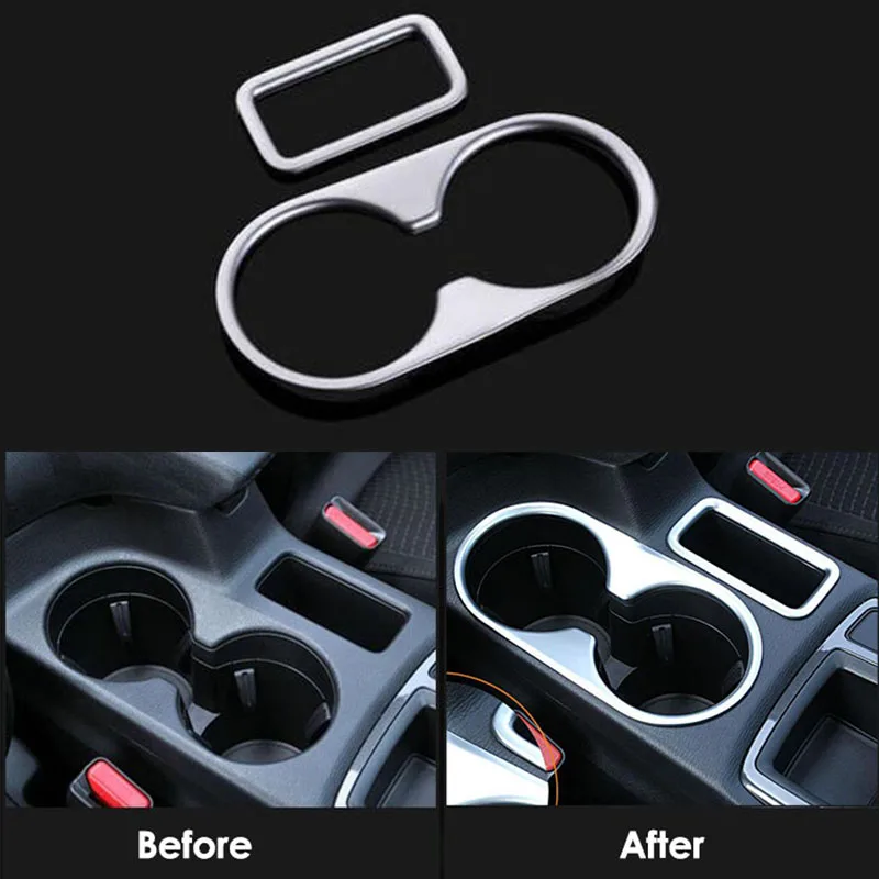 For Mazda CX-5 CX5 2012 - 2016 Car Accessories ABS Chrome Central Armrest Water Cup Holder Frame Decoration Cover Trim