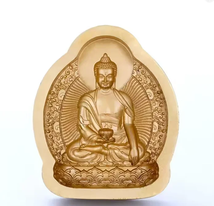 Exquisite Copper Amitabha Tsatsa Mould Brass Tibetan Sakyamuni Medicine Buddha TSHA-TSHA Mold