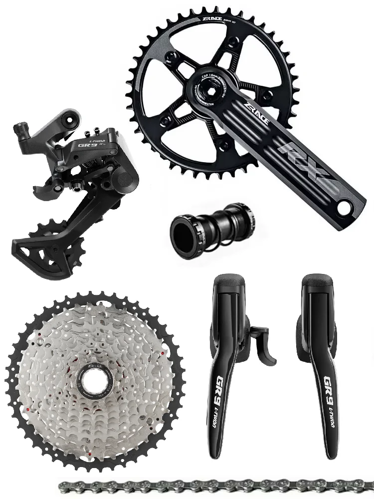 AliExpress LTWOO L-TWOO GR9 1x11S Mechanical Gravel Bike Groupset With ZRACE Crankset BB Cassette Chain Cross Country Bicycle Parts