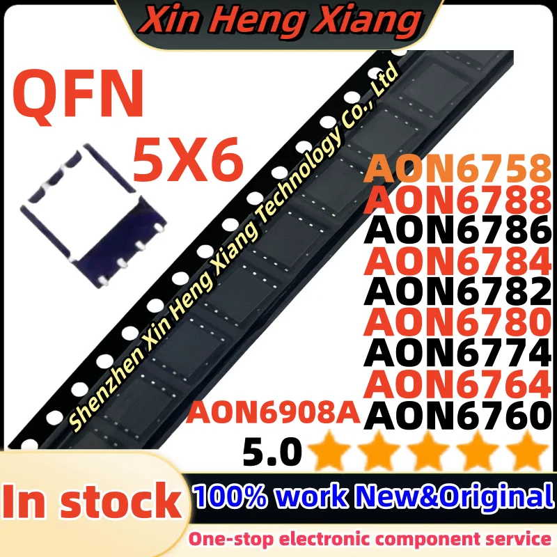 

(5pcs) AON6764 AON6774 AON6780 AON6758 AON6760 AON6782 AON6784 AON6786 AON6788 AON6908A QFN-8