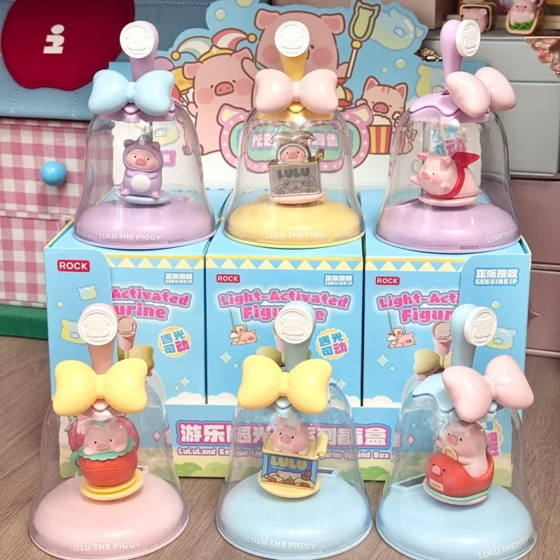 Lulu The Piggy Lululand Series Light-Activated Aroma Blind Box Cute Pig Movable Car Ornament Desktop Decor Toy Birthday Gift
