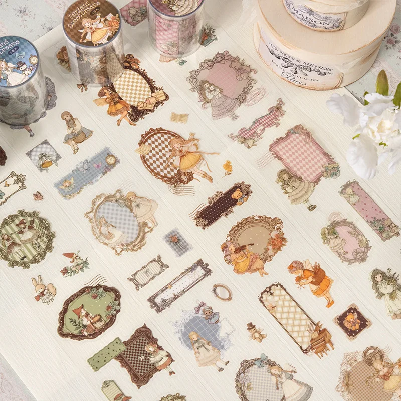 1pcs DIY Decoration Adhesive Tapes Japanese sticker Sweet Dream Fairy Tale Washi Tapes Masking stickers stationery