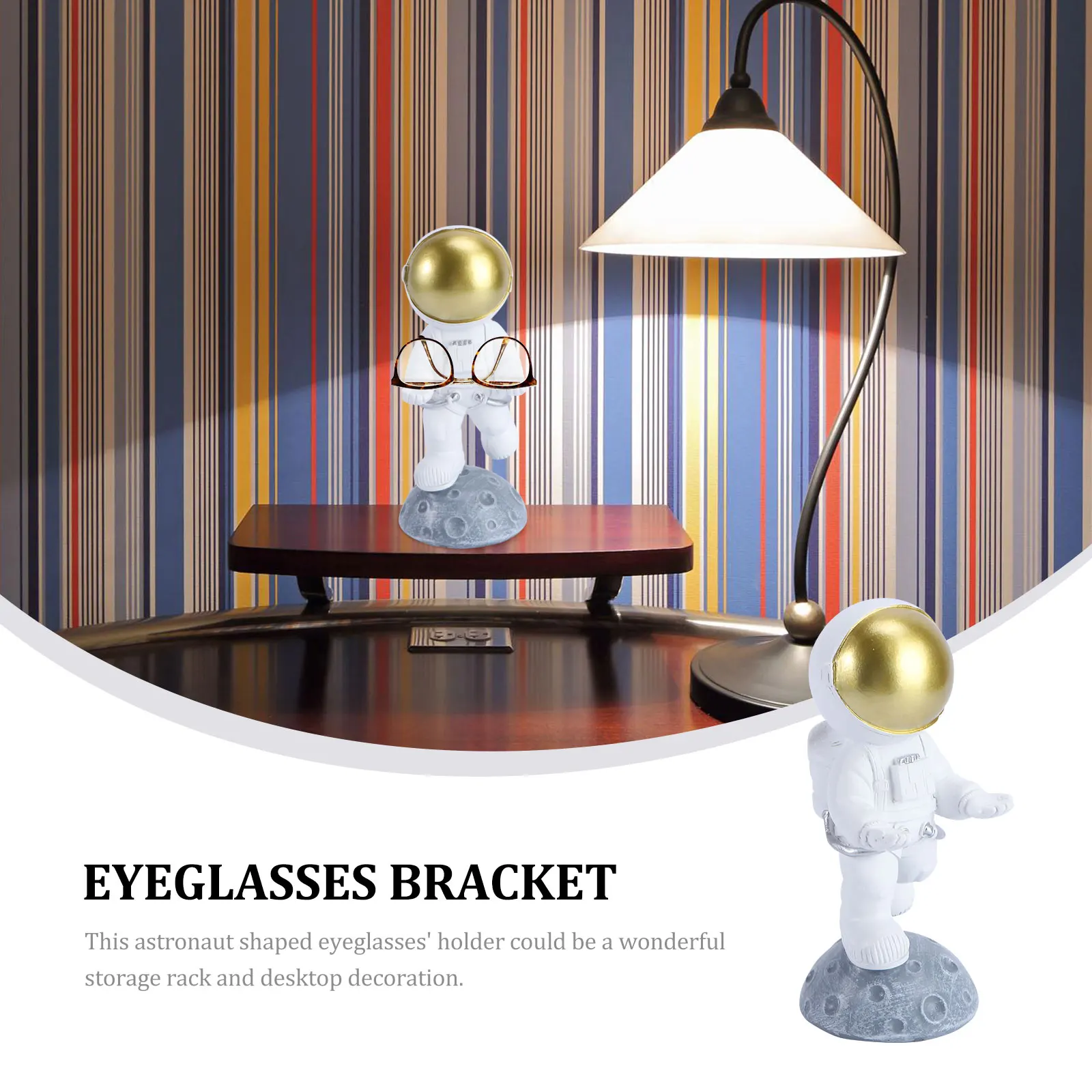 

Storage Rack Astronaut Glasses Stand Home Decor Decoration Resin Desktop Eyeglasses