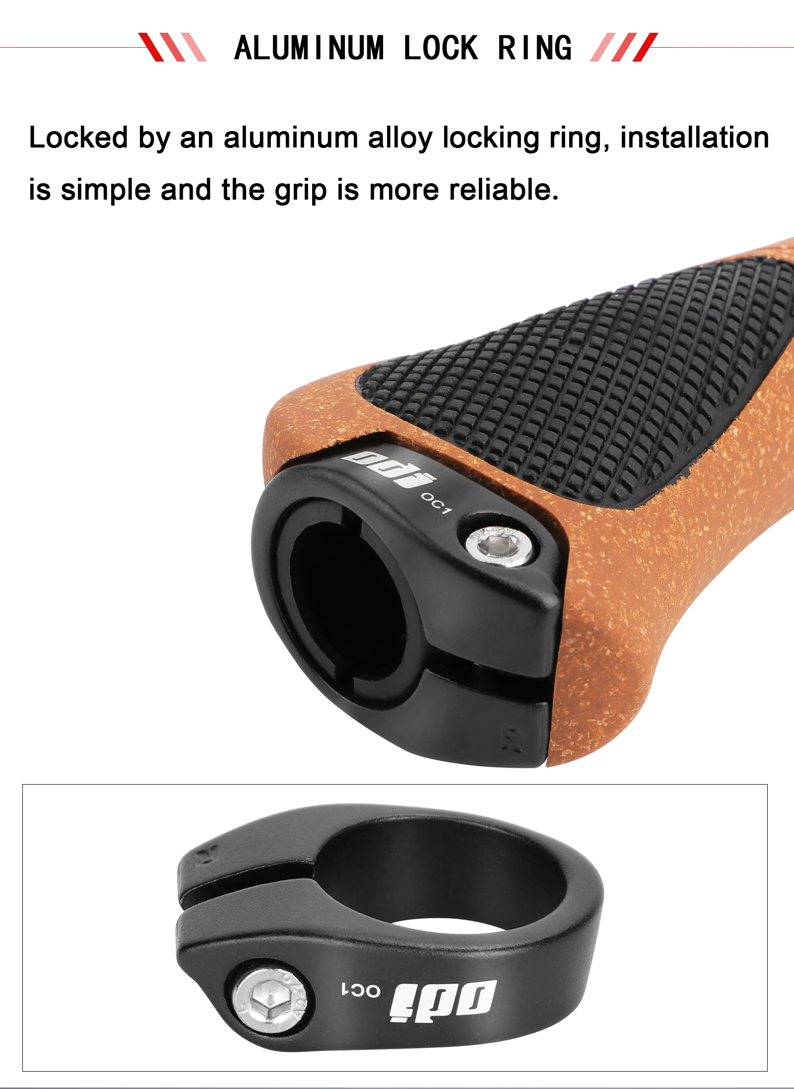 ODI OC1 Fahrrad Ergonomische Eichengriffe MTB Große Pad Fahrradlenkerabdeckung Anti-Rutsch-Griffe Radfahren Gummiballgriff Zubehör – Detail 8