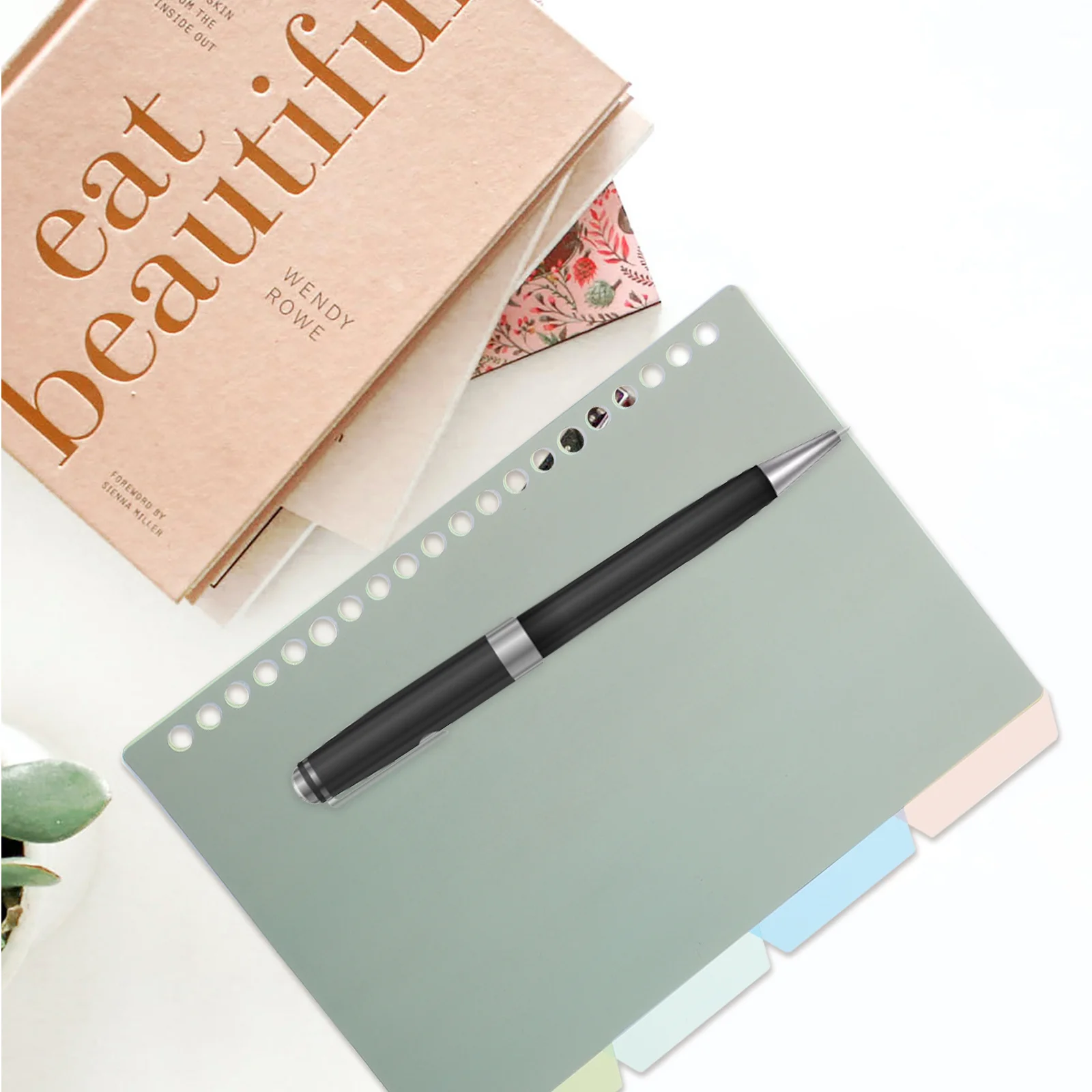 

32Pcs Exquisite Workmanship Binder Dividers Punched Plastic Index Tabs Binder Dividers with Tabs Loose-Leaf Page Markers