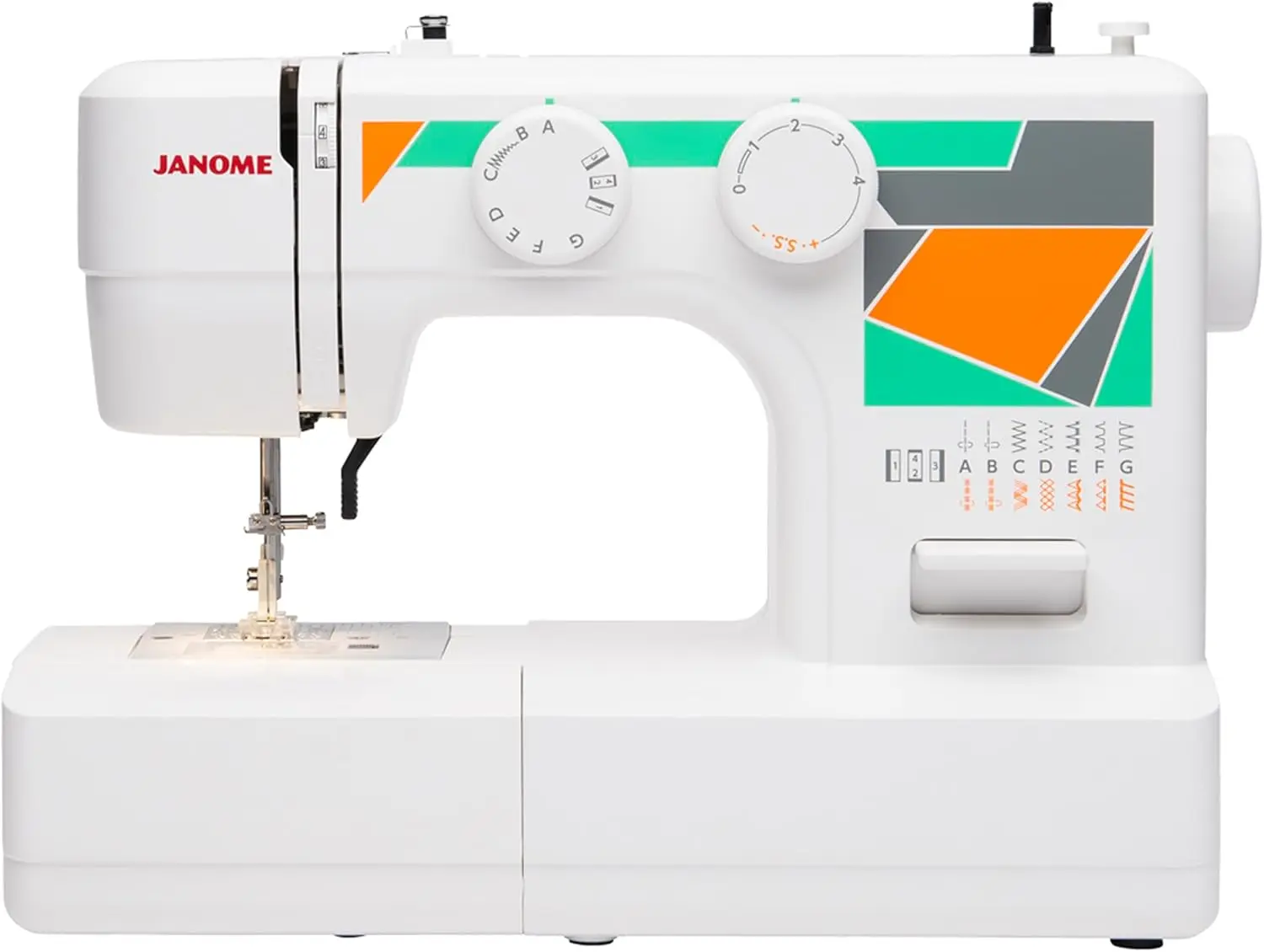 

Easy-to-Use Sewing Machine with 15 Stitches, Adjustable Length & 5-Piece Feed Dogs for Home Crafting