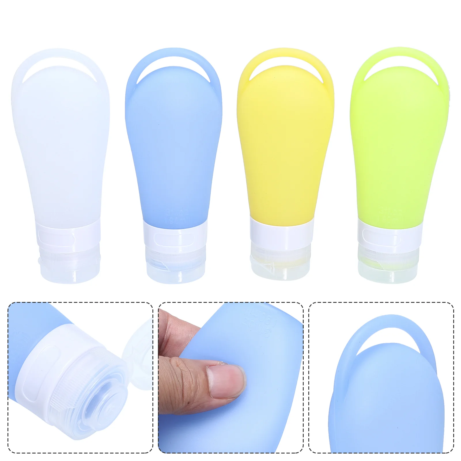 

4 PCS Bottled Empty Storage Bottles Silicone Mini Water Dispenser Sample Dispensers Accessories