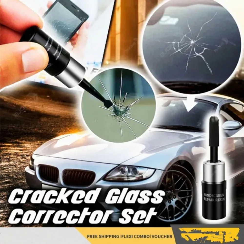 

Car Windshield Cracked Repair DIY Windscreen Tool for Phone Screen Fixing Chips Cracks Nano Fluid Filler Kit Glass Curing Glue