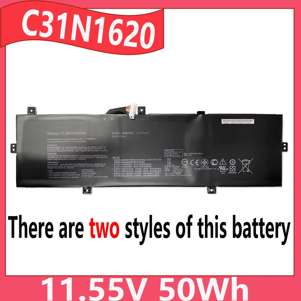 C31N1620 11.55V 50Wh Laptop Battery For Asus Zenbook UX3400UA UX3430UQ UX430 UX430UQ UX430UA UX430UN P5440FF Pro PU404