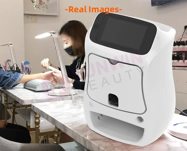 Portable auto DIY nail art picture printer 3D digital nails polish sticker painting machine with ink cartridge nail print