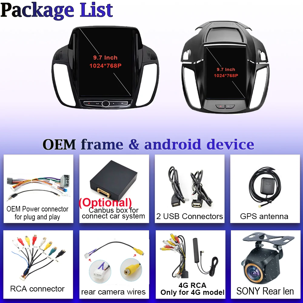 android 16 car radio For Ford Kuga 2 Escape 3 2012-2019 Android 13 Car Stereo Wireless CarPlay 2 Din GPS Navigation Bluetooth
