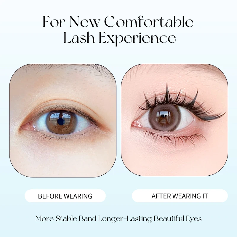 5 ペア V 字型ナチュラルつけまつげ透明幹 3D 韓国マンガまつげアイメイクまつげ女の子のための