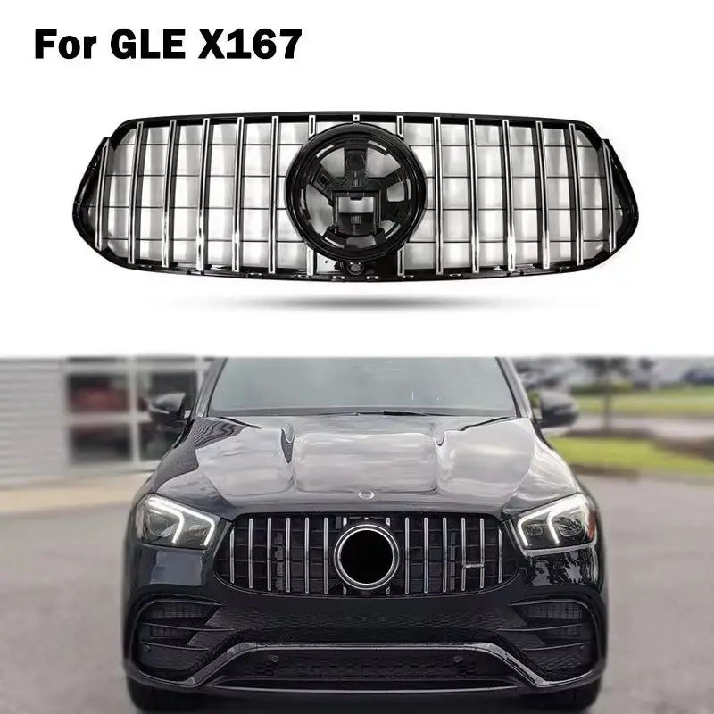 

Передняя решетка для AMG GT Style для Mercedes Benz GLE V167 W167 GLE350 GLE450 GLE300 Бампер Черный Автомобильные детали Спортивный тип