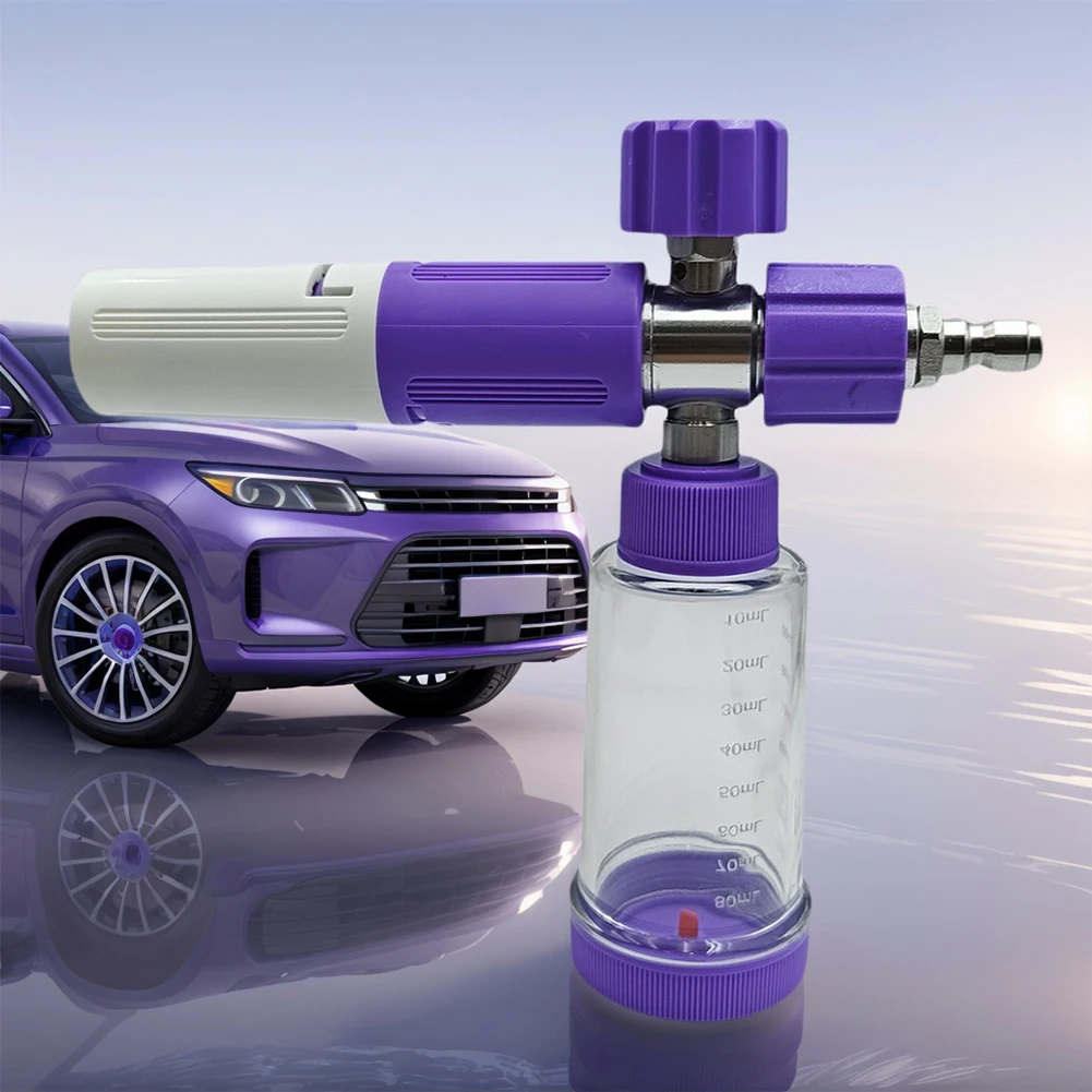 

100ml Water Foam Pot Soap Foam Spray Bottle Car Wash Foam Sprayer Washer(Purple)