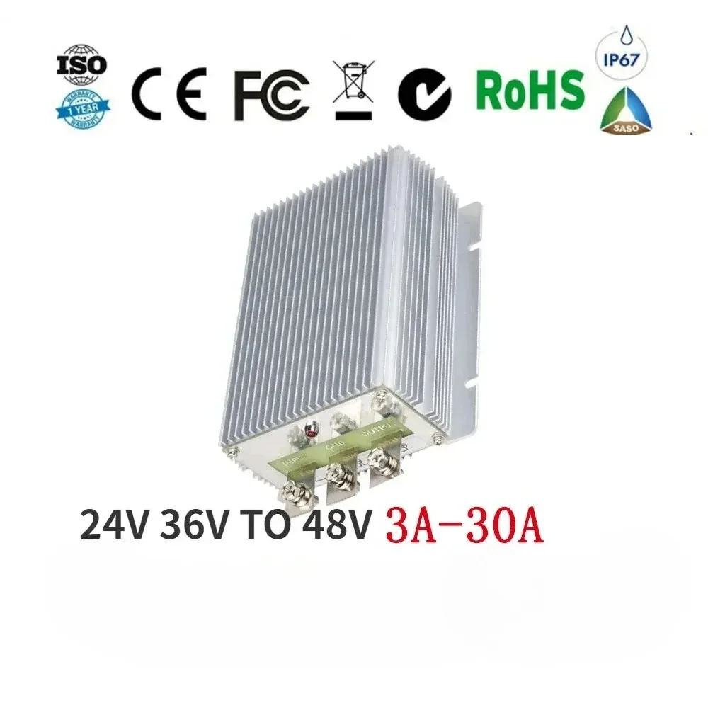 24V 36V TO 48V 3A-30A STEP UP MODULE 24V to 48V Boost Voltage Regulator DC-DC Converter FOR AUTOMOTIVES CE RoHS Certificated