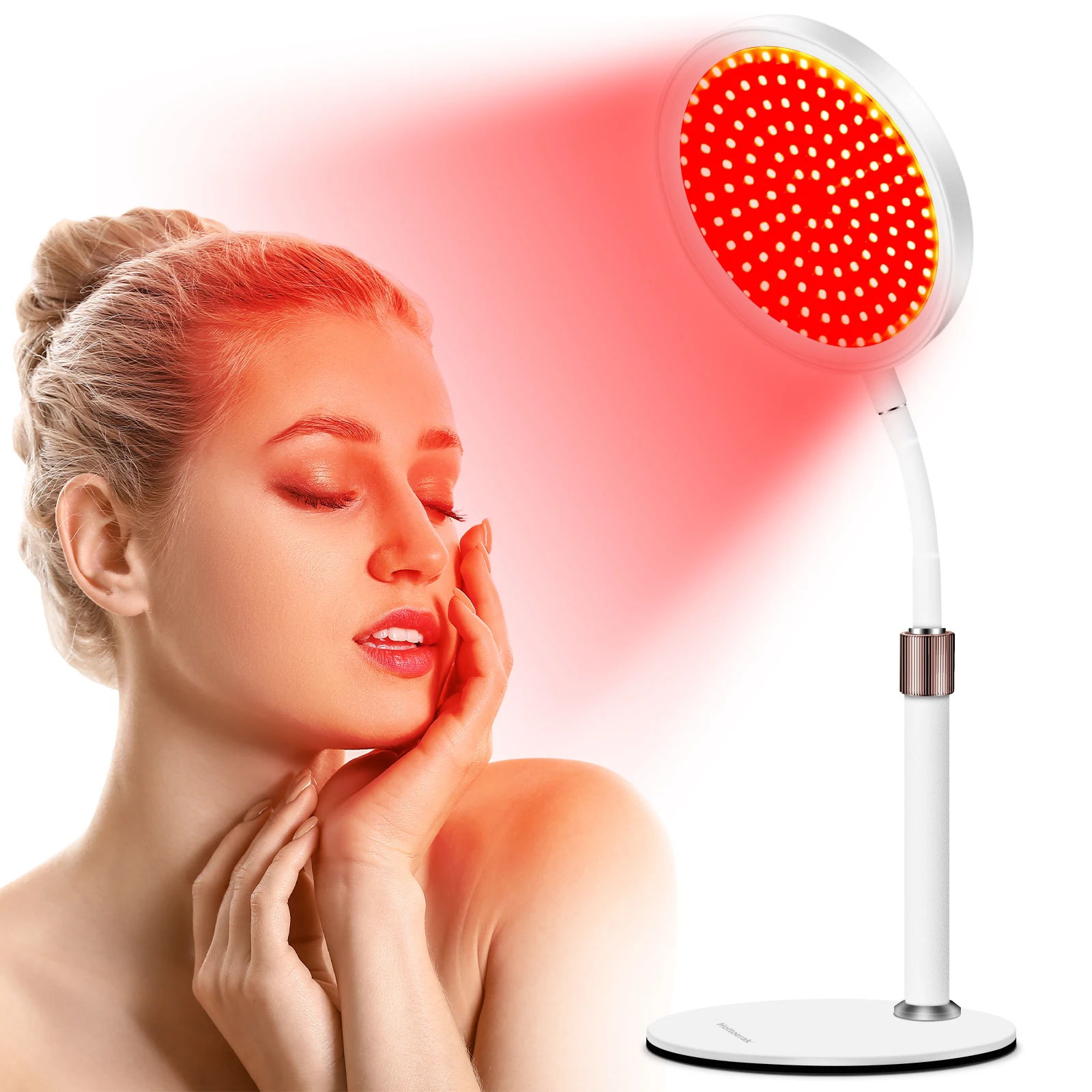 Facial care tools used on the desktop, illuminating the seven colors of phototherapy for cosmetic skin