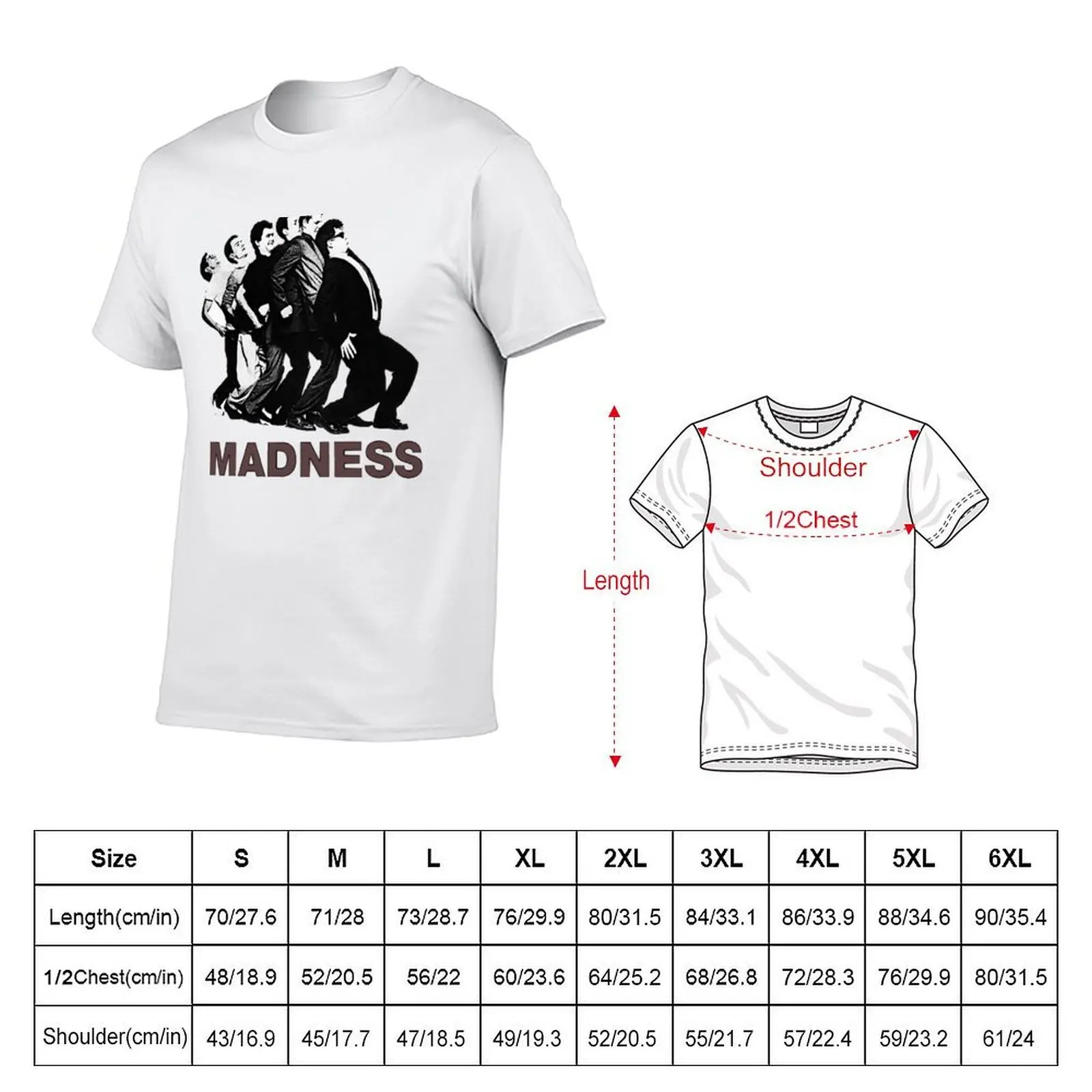 T-shirt Madness magliette divertenti maglietta umorismo scuro maglietta da uomo in cotone
