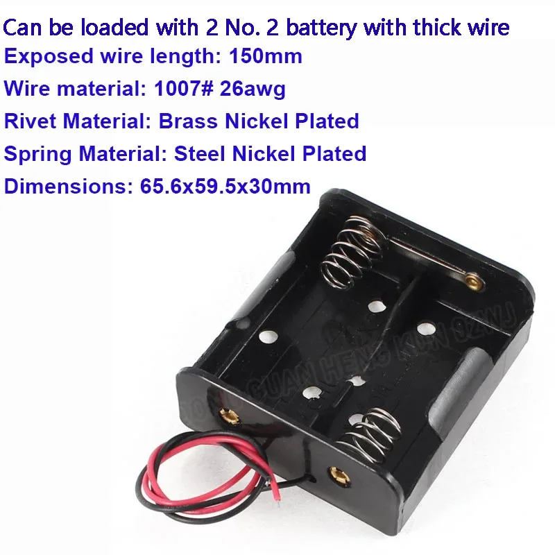 Boîte de rangement pour piles de Type C, 1x2x3x4, 1 pièce, avec plomb, 1 2 3 4 fentes, boîte d\'alimentation pour bricolage, 3V 4.5V 6V