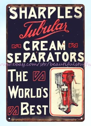 Sharples Cream Separators metal tin sign dorm coffee shops metal wall decor