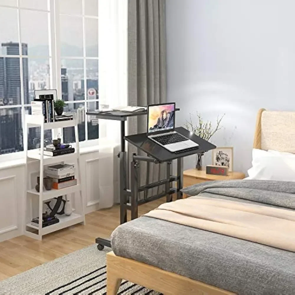 منصتان مكتب كمبيوتر محمول متنقل قابل للتعديل طاولة جانبية حامل كمبيوتر لأريكة السرير، #4