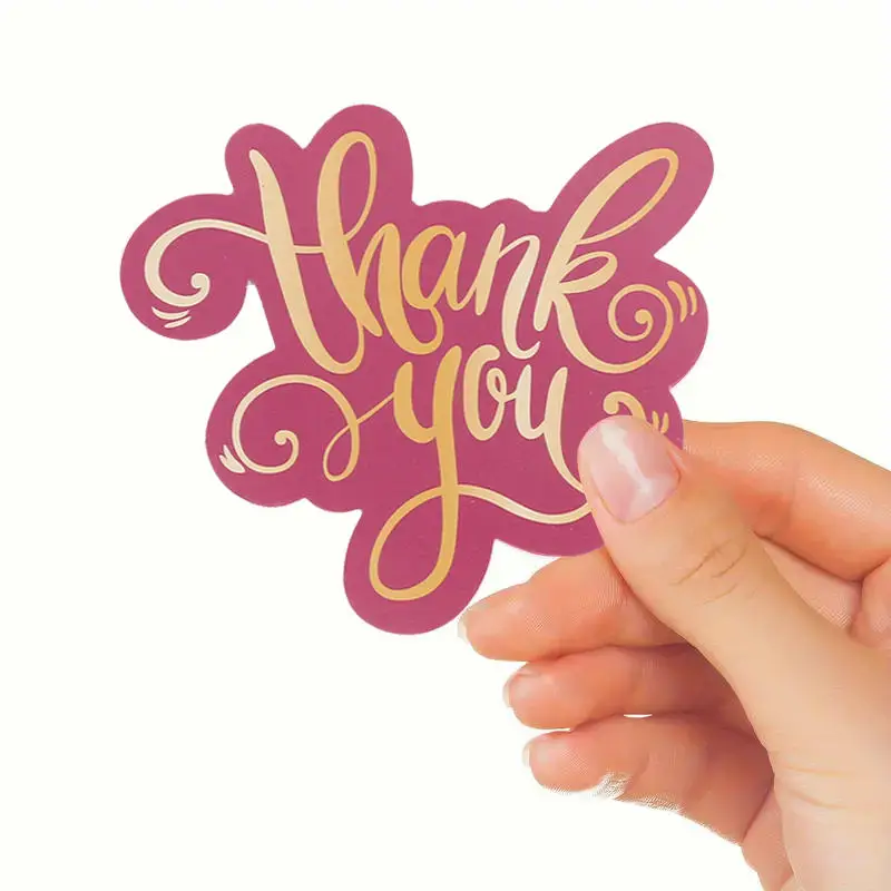 

Double-Sided Thank You Cards for Small Business Owners, Unique Pink Package Insert Notes for Online Retailers and Stores