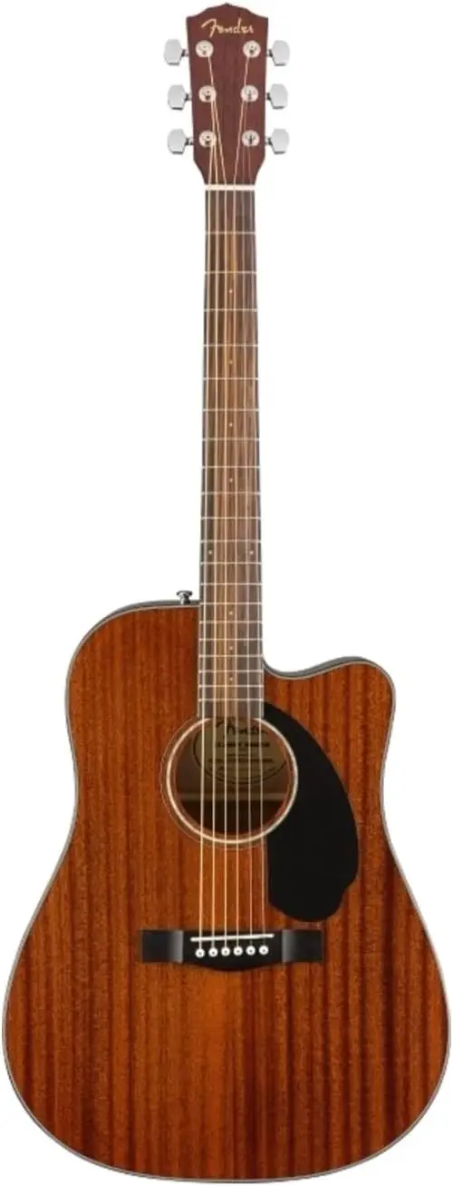 CD-60SCE All-Mahogany Dreadnought Cutaway Acoustic Electric Guitar, with 2-Year Warranty, Fishman Pickup and Preamp System