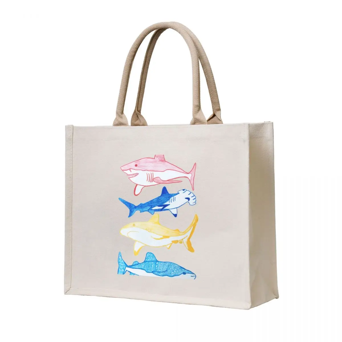 

Sharks Tote Bag custom bags reusable grocery bags eco pack Woman shopper bag