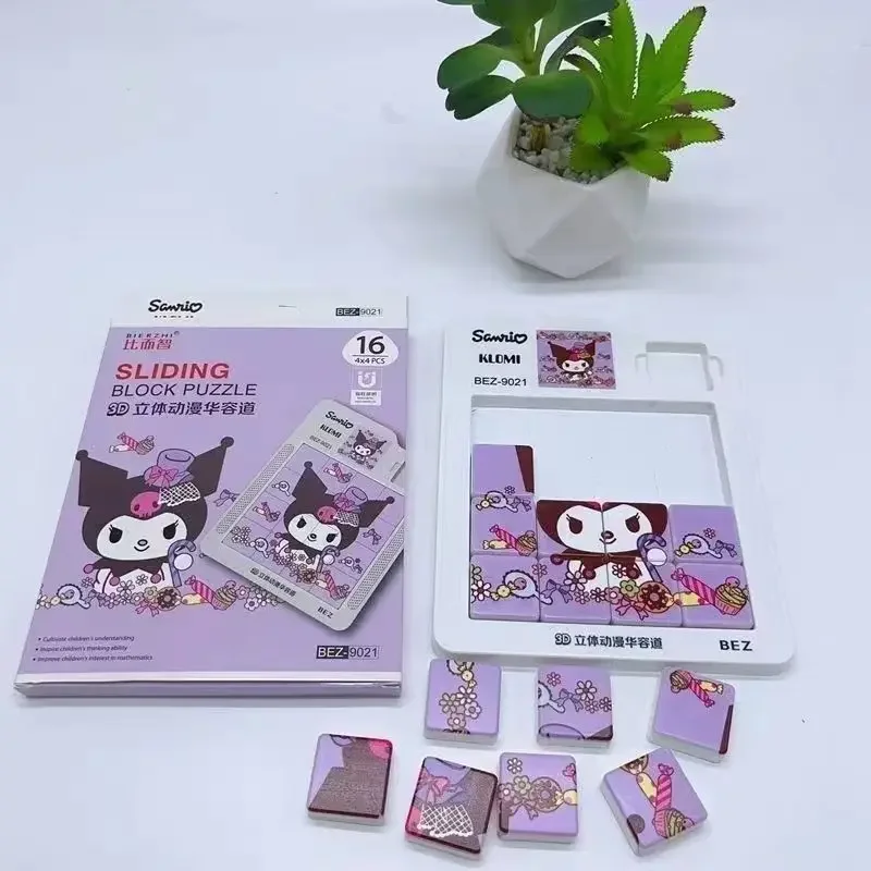 Cartoon Hello kitty kuromi anime character My melodyCinnamoroll magnetic puzzle sliding children's educational decompression toy